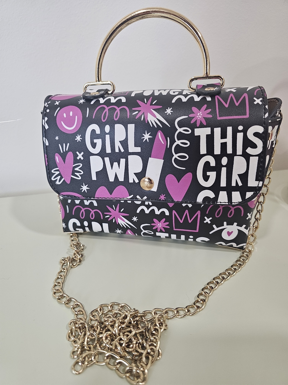 GIRL POWER Graphic Cross-body Bag NWOT